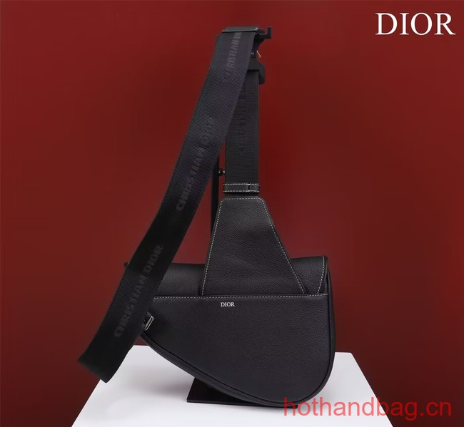 Dior Essentials SADDLE BAG Grained Calfskin 1ADPO093H BLACK Dior Essentials SADDLE BAG Grained Calfskin 1ADPO093H BLACK