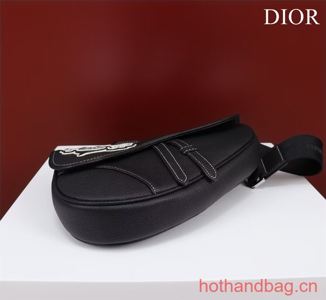 Dior Essentials SADDLE BAG Grained Calfskin 1ADPO093H BLACK Dior Essentials SADDLE BAG Grained Calfskin 1ADPO093H BLACK