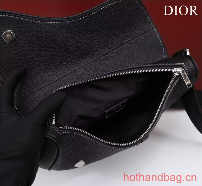 Dior Essentials SADDLE BAG Grained Calfskin 1ADPO093H BLACK Dior Essentials SADDLE BAG Grained Calfskin 1ADPO093H BLACK