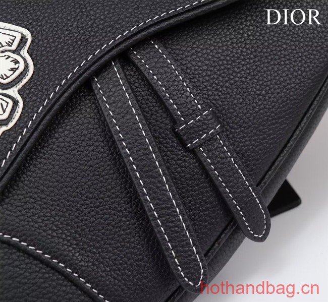 Dior Essentials SADDLE BAG Grained Calfskin 1ADPO093H BLACK Dior Essentials SADDLE BAG Grained Calfskin 1ADPO093H BLACK