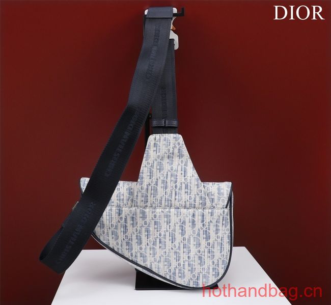 Dior Essentials SADDLE BAG Oblique Jacquard 1ADPO093 light blue Dior Essentials SADDLE BAG Oblique Jacquard 1ADPO093 light blue