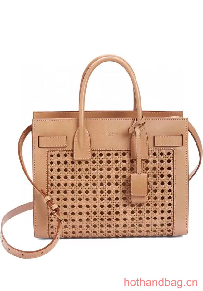 SAINT LAUREN SAC DE JOUR BABY IN CANEWORK VEGETABLE-TANNED LEATHER Y877440 apricot SAINT LAUREN SAC DE JOUR BABY IN CANEWORK VEGETABLE-TANNED LEATHER Y877440 apricot