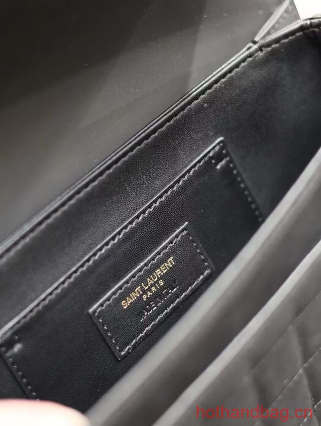 SAINT LAUREN SOLFERINO MEDIUM SATCHEL IN QUILTED NUBUCK SUEDE Y886305 BLACK SAINT LAUREN SOLFERINO MEDIUM SATCHEL IN QUILTED NUBUCK SUEDE Y886305 BLACK