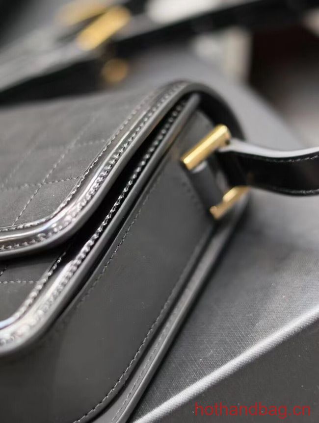 SAINT LAUREN SOLFERINO MEDIUM SATCHEL IN QUILTED NUBUCK SUEDE Y886305 BLACK SAINT LAUREN SOLFERINO MEDIUM SATCHEL IN QUILTED NUBUCK SUEDE Y886305 BLACK