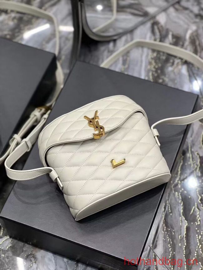 SAINT LAUREN JUNE BOX BAG IN QUILTED LAMBSKIN 710080 white SAINT LAUREN JUNE BOX BAG IN QUILTED LAMBSKIN 710080 white