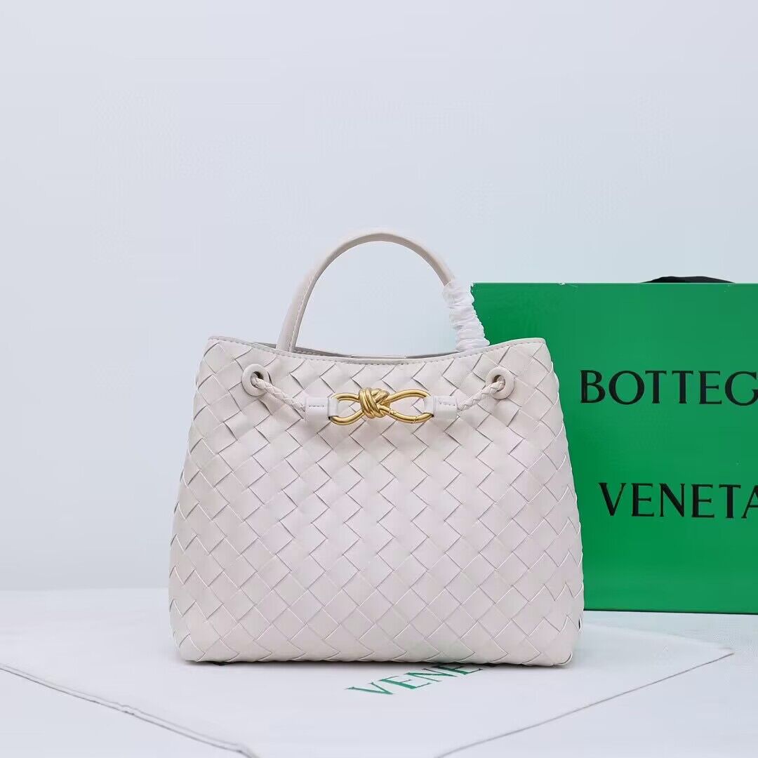 Bottega Veneta Andiamo Small Intrecciato Leather Tote 743572 White Bottega Veneta Andiamo Small Intrecciato Leather Tote 743572 White