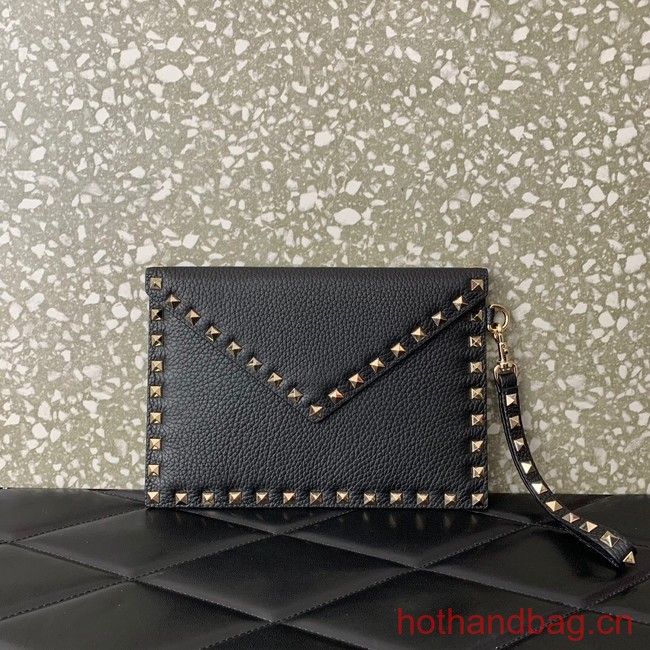 VALENTINO GARAVANI ROCKSTUD Clutch 0P87A black