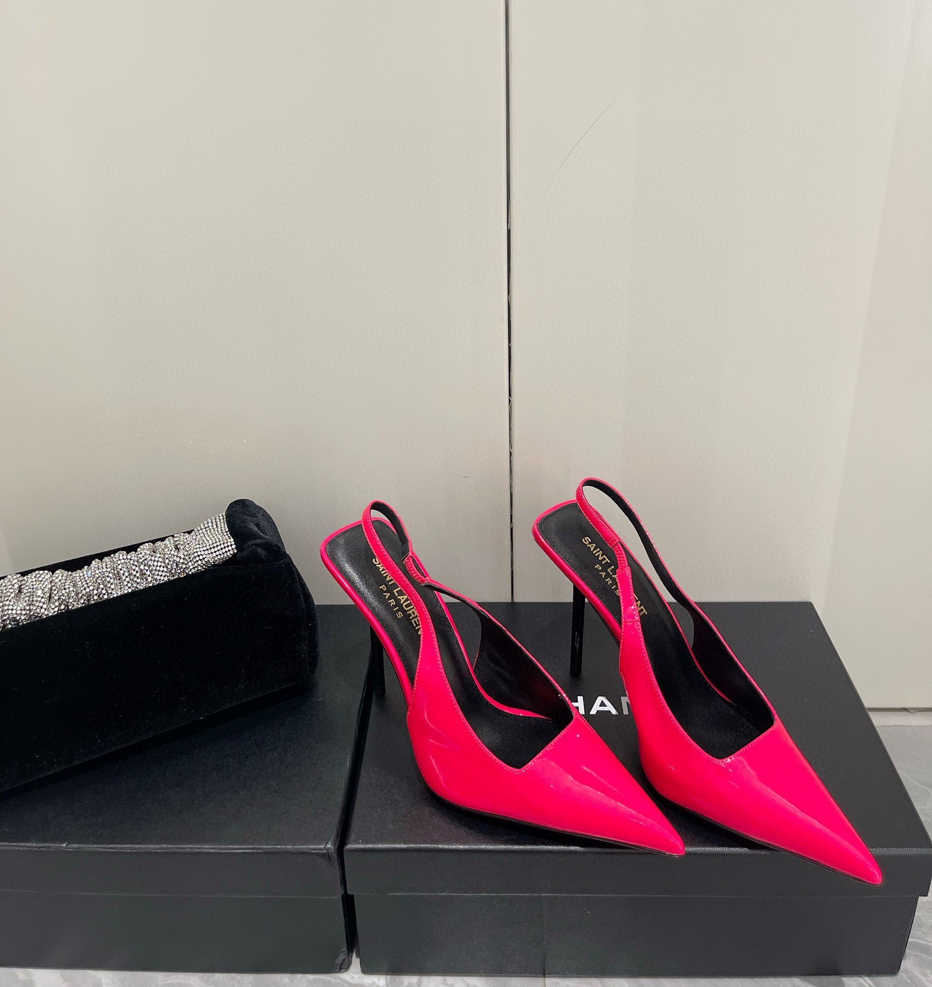 Saint Laurent Shoes heel height 10CM 63301 Rose Saint Laurent Shoes heel height 10CM 63301 Rose