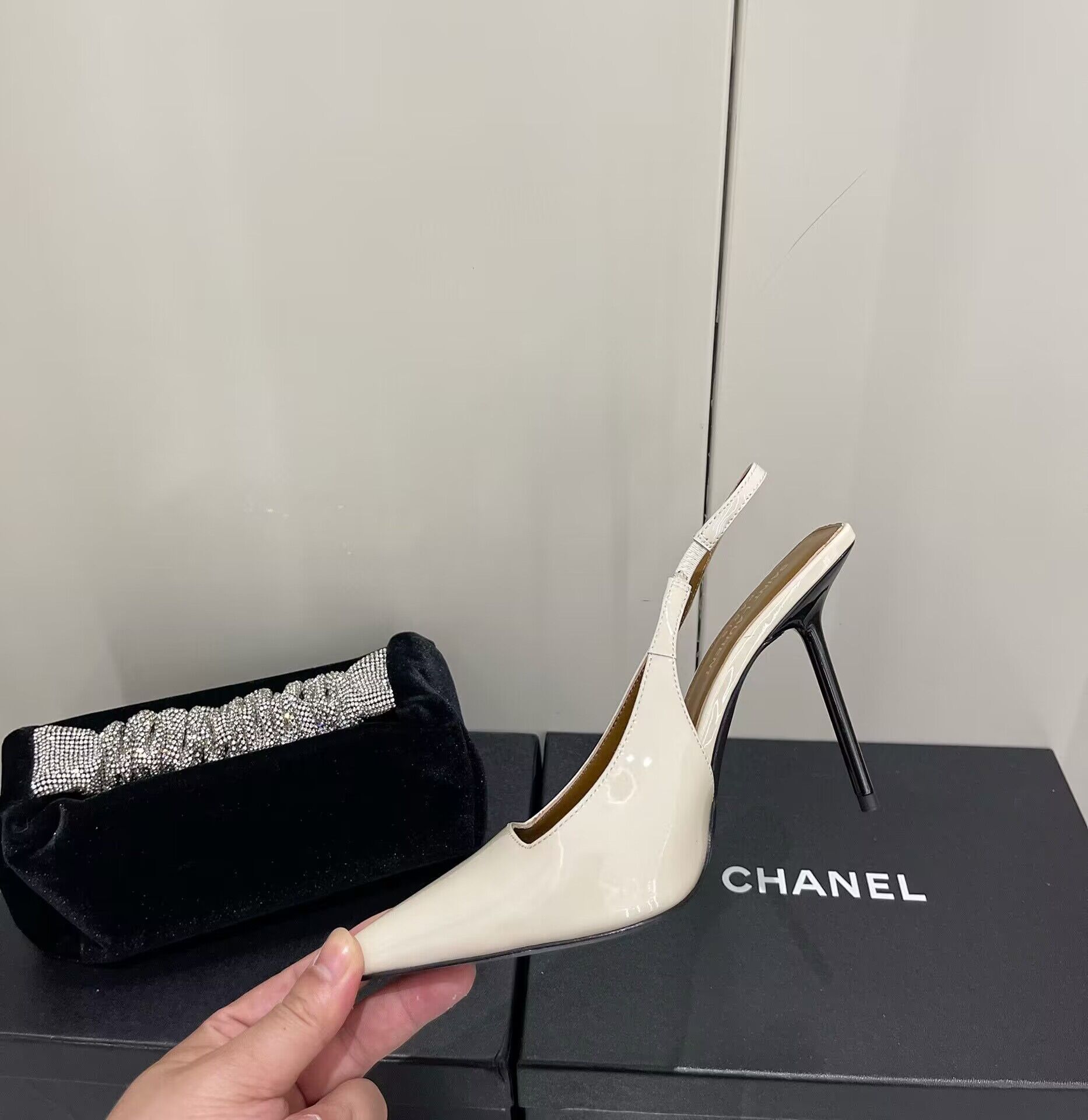 Saint Laurent Shoes heel height 10CM 63301 Cream Saint Laurent Shoes heel height 10CM 63301 Cream