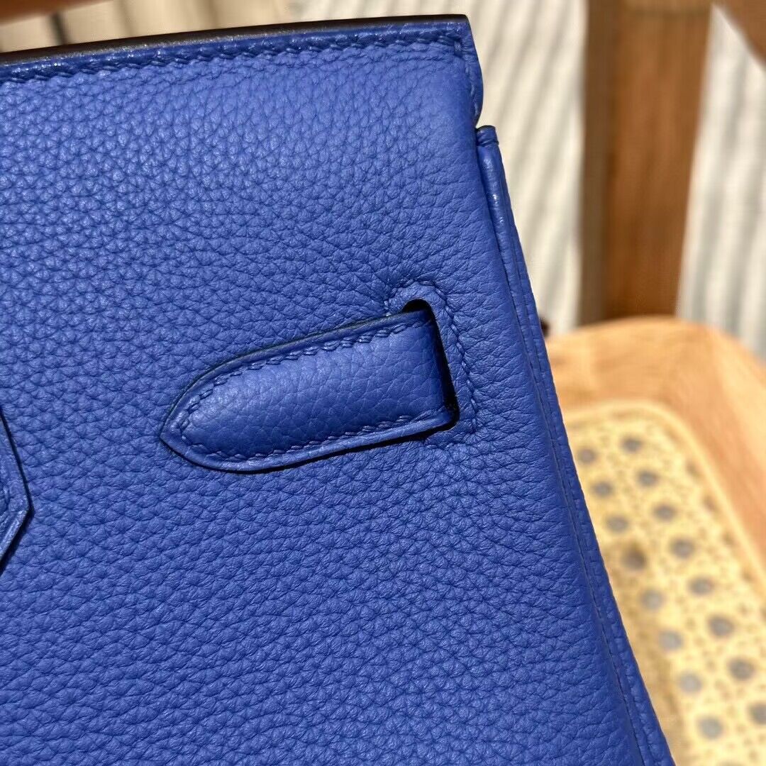 Hermes Bikin 30CM Original Togo Leather HB30O Blue Hermes Bikin 30CM Original Togo Leather HB30O Blue