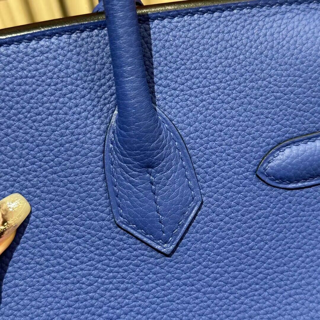 Hermes Bikin 30CM Original Togo Leather HB30O Blue Hermes Bikin 30CM Original Togo Leather HB30O Blue