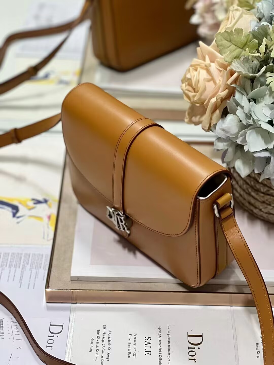 DIOR Calfskin Shoulder Bag C0561 Apricot DIOR Calfskin Shoulder Bag C0561 Apricot