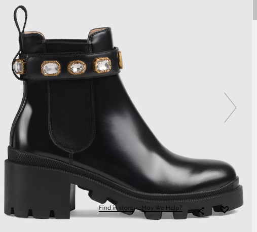 Gucci LEATHER ANKLE BOOT WITH BELT 93703-5 Gucci LEATHER ANKLE BOOT WITH BELT 93703-5