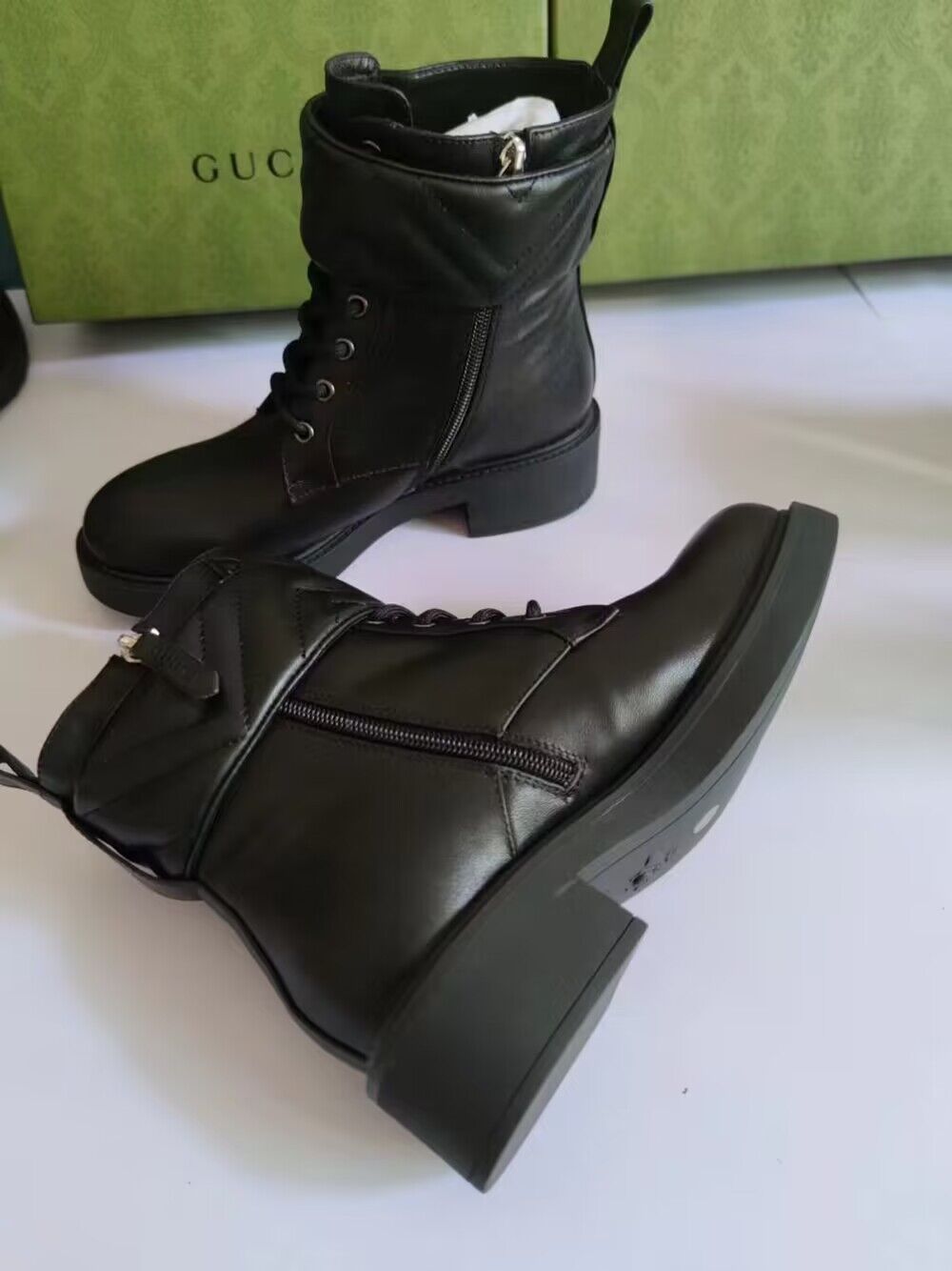 Gucci Women Ankle Boot With Double G G36022 Black Gucci Women Ankle Boot With Double G G36022 Black