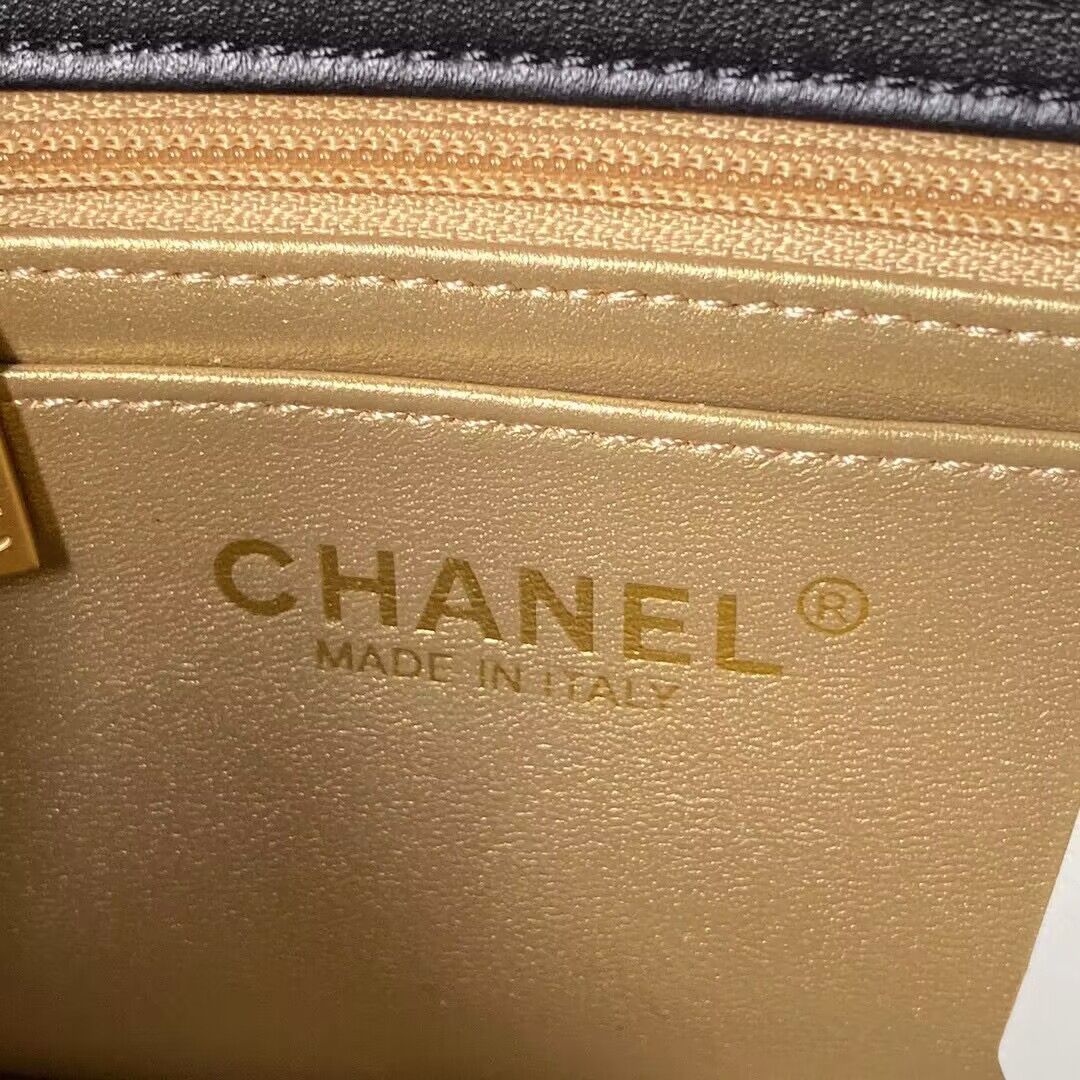 Chanel MINI Flap Bag Original Sheepskin Leather AS1787 Black & Gold Ball Chanel MINI Flap Bag Original Sheepskin Leather AS1787 Black & Gold Ball