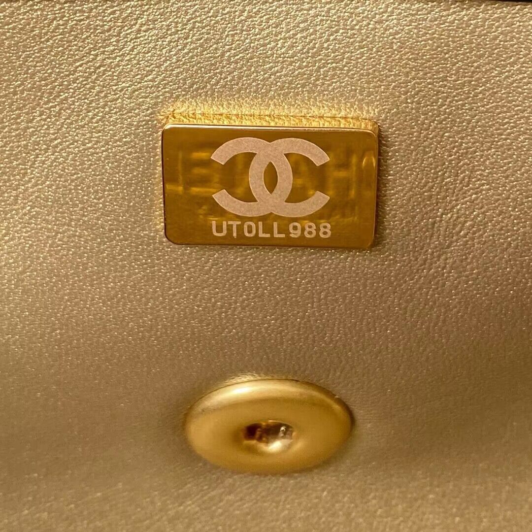 Chanel MINI Flap Bag Original Sheepskin Leather AS1787 Black & Gold Ball Chanel MINI Flap Bag Original Sheepskin Leather AS1787 Black & Gold Ball