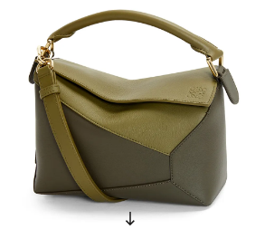 Loewe Classic leather Puzzle bag 47398 Olive Green&khaki green Loewe Classic leather Puzzle bag 47398 Olive Green&khaki green