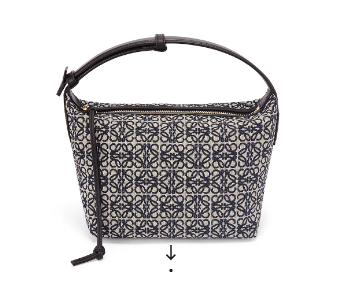 Loewe Miniature Anagram Jacquard and cow leather bag 651420 Navy blue&black Loewe Miniature Anagram Jacquard and cow leather bag 651420 Navy blue&black