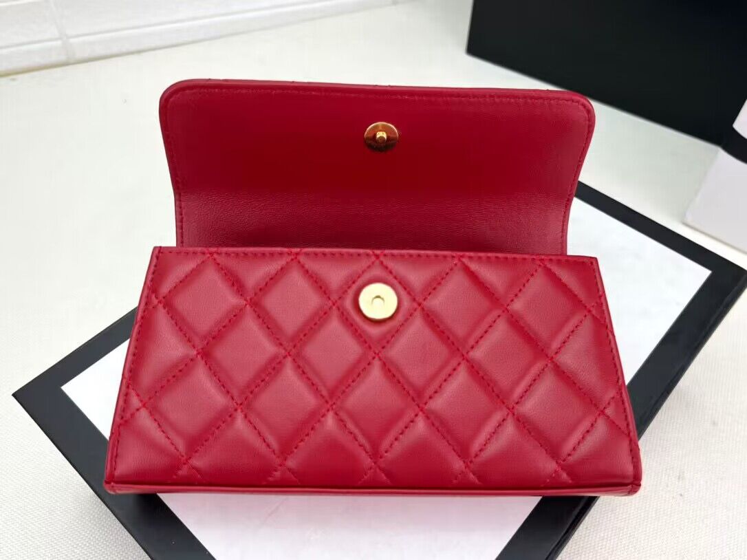 CHANEL 22B Kelly Pearl Top Handle Bag AP3562 Wine CHANEL 22B Kelly Pearl Top Handle Bag AP3562 Wine