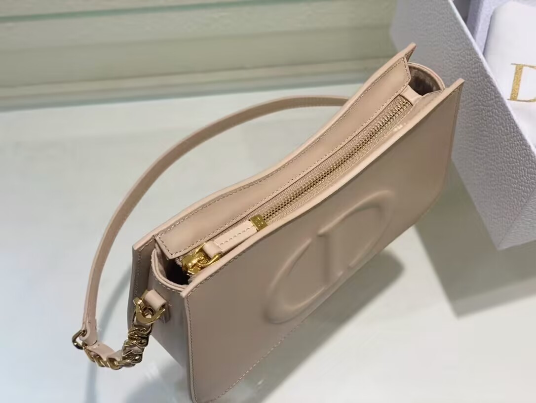 Dior CD SIGNATURE MINI BAG Beige Calfskin with Embossed CD Signature C02229A Dior CD SIGNATURE MINI BAG Beige Calfskin with Embossed CD Signature C02229A