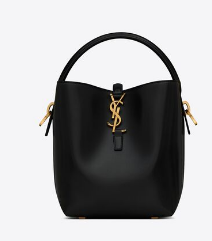 SAINT LAURENT LE 37 SMALL IN SHINY LEATHER 7490362 BLACK SAINT LAURENT LE 37 SMALL IN SHINY LEATHER 7490362 BLACK