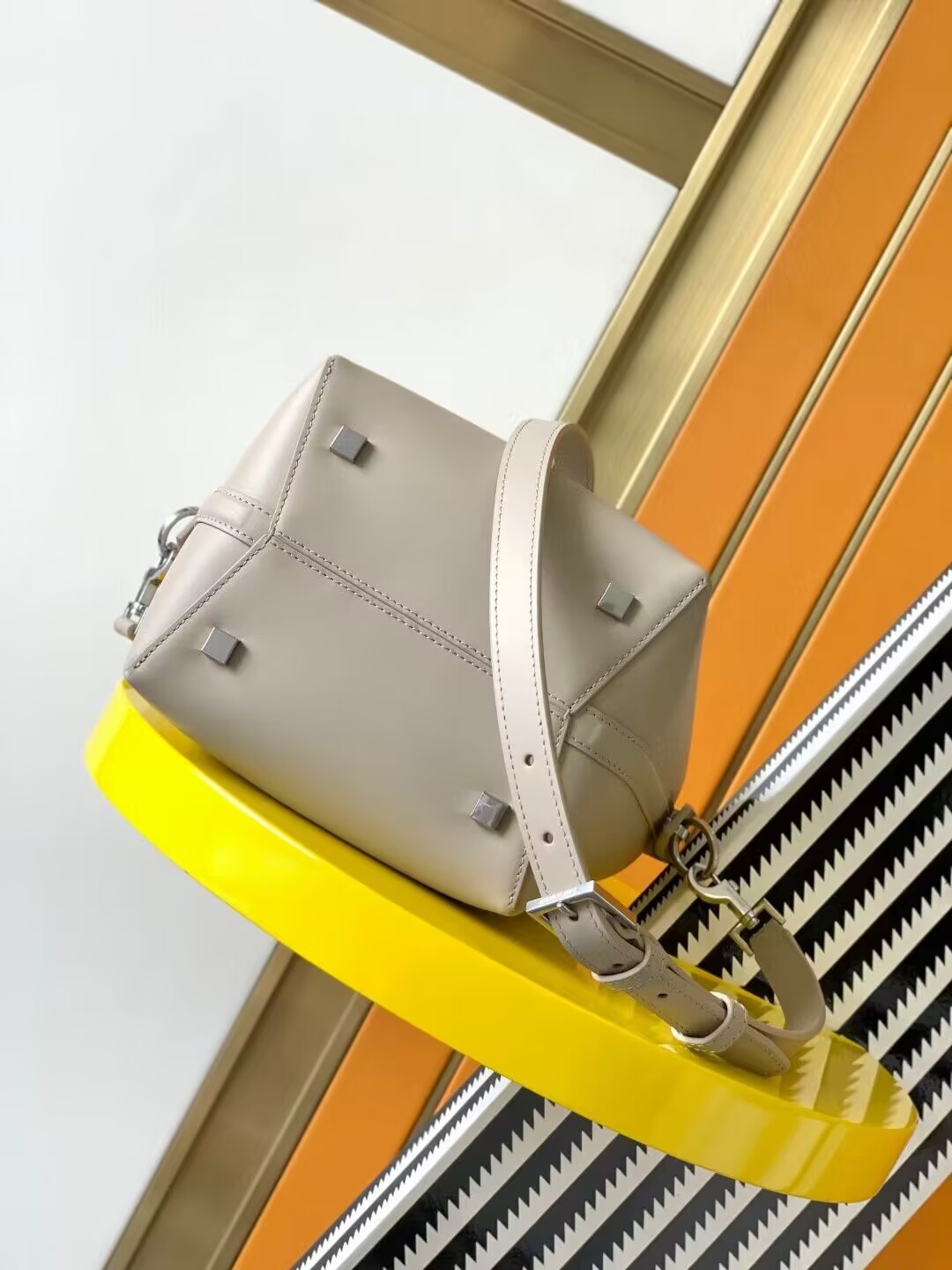 SAINT LAURENT LE 37 SMALL IN SHINY LEATHER 7490362 SEASALT SAINT LAURENT LE 37 SMALL IN SHINY LEATHER 7490362 SEASALT