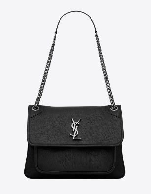 SAINT LAURENT NIKI MEDIUM IN GRAINED LAMBSKIN Y783361 BLACK SAINT LAURENT NIKI MEDIUM IN GRAINED LAMBSKIN Y783361 BLACK