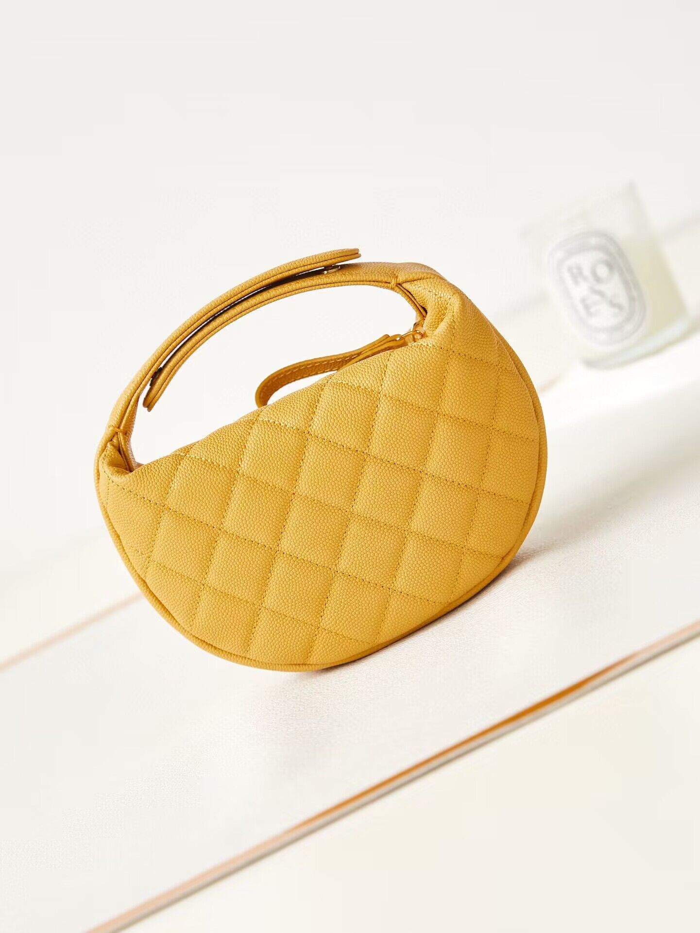Chanel Caviar Quilted Polly Pocket AP3467 Yellow Chanel Caviar Quilted Polly Pocket AP3467 Yellow