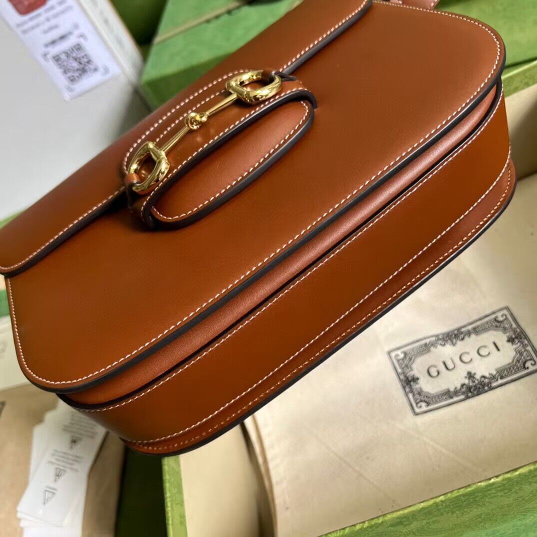 Gucci Horsebit 1955 Original Leather Shoulder Bag 602204 Brown Gucci Horsebit 1955 Original Leather Shoulder Bag 602204 Brown
