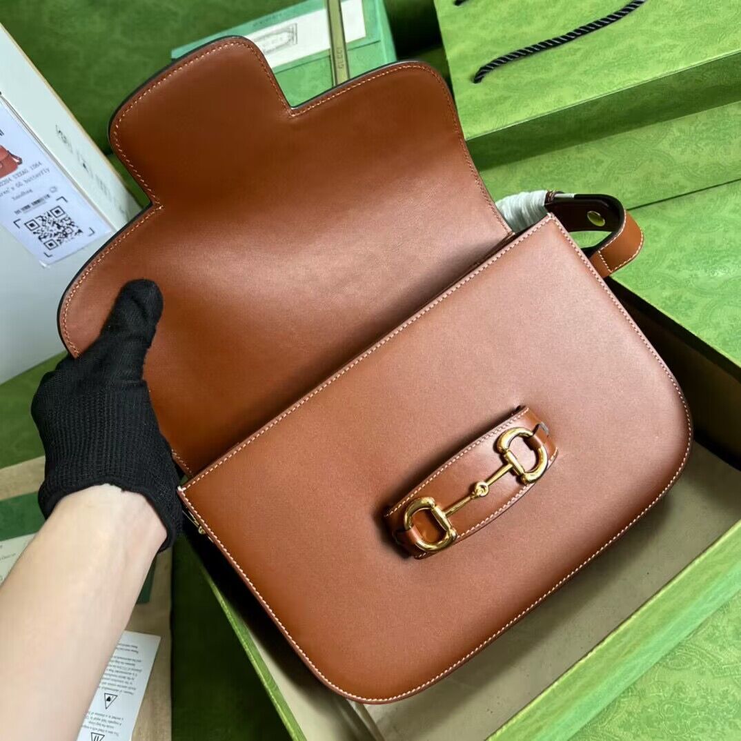 Gucci Horsebit 1955 Original Leather Shoulder Bag 602204 Brown Gucci Horsebit 1955 Original Leather Shoulder Bag 602204 Brown