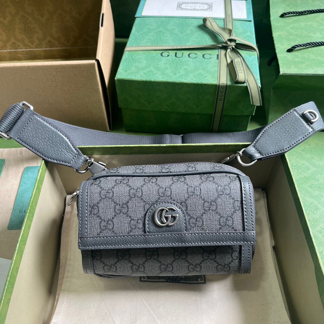 GUCCI GG SHOULDER BAG 574888 Gray GUCCI GG SHOULDER BAG 574888 Gray