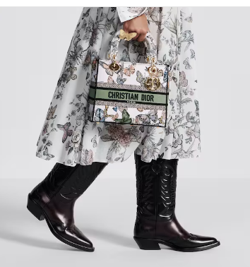 MEDIUM LADY D-LITE BAG White Multicolor Toile de Jouy Mexico Embroidery M0565O MEDIUM LADY D-LITE BAG White Multicolor Toile de Jouy Mexico Embroidery M0565O