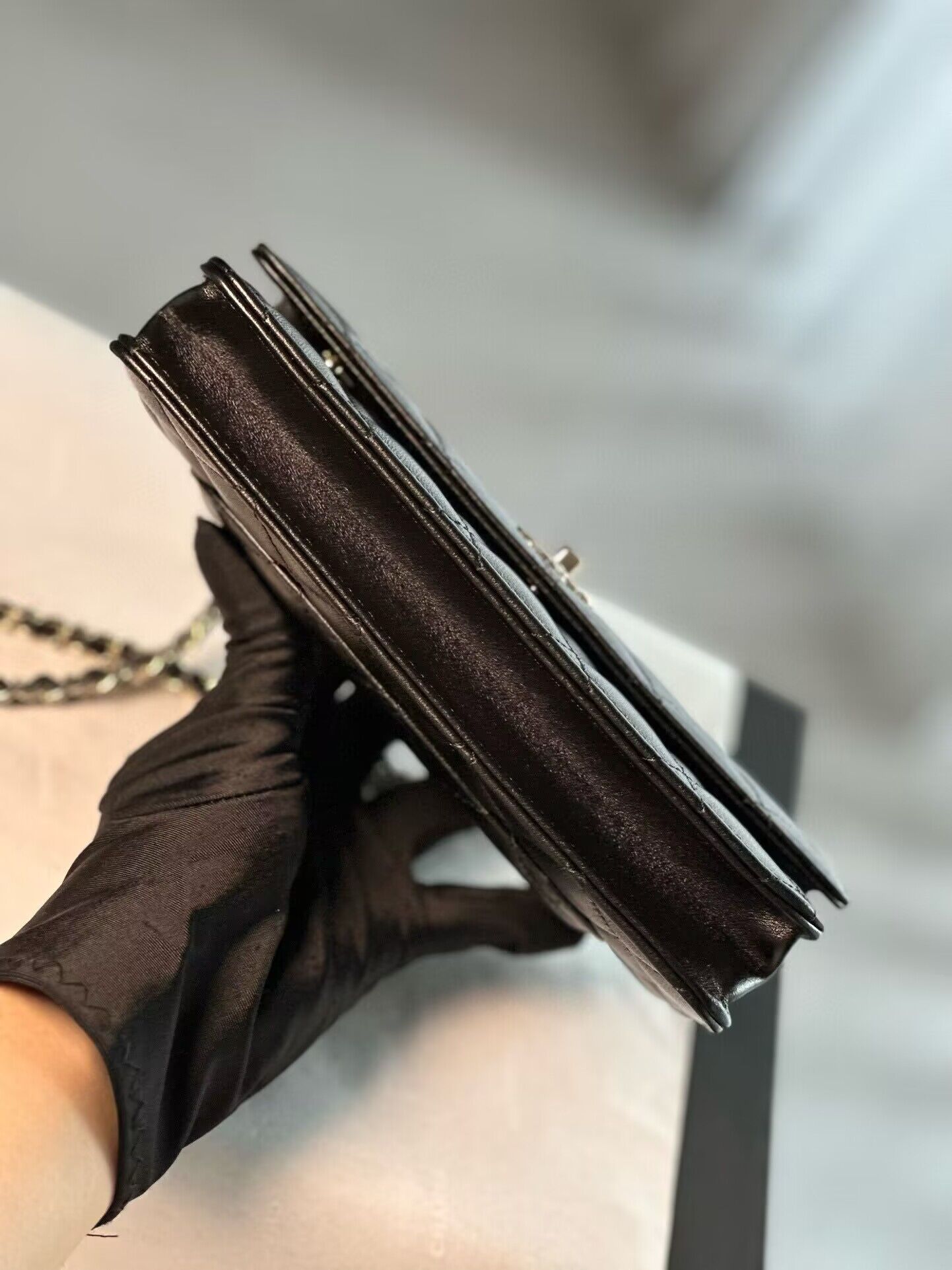 Chanel Flower Patterns Casual Style Lambskin Blended Fabrics 96034 Black Chanel Flower Patterns Casual Style Lambskin Blended Fabrics 96034 Black