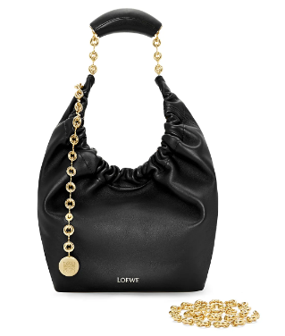 Loewe Squeeze small Napa sheepskin leather bag 652329 black Loewe Squeeze small Napa sheepskin leather bag 652329 black