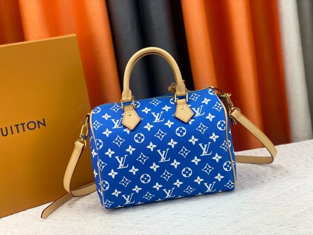 Louis Vuitton LV2024 Speedy 25 M24424 Blue Louis Vuitton LV2024 Speedy 25 M24424 Blue