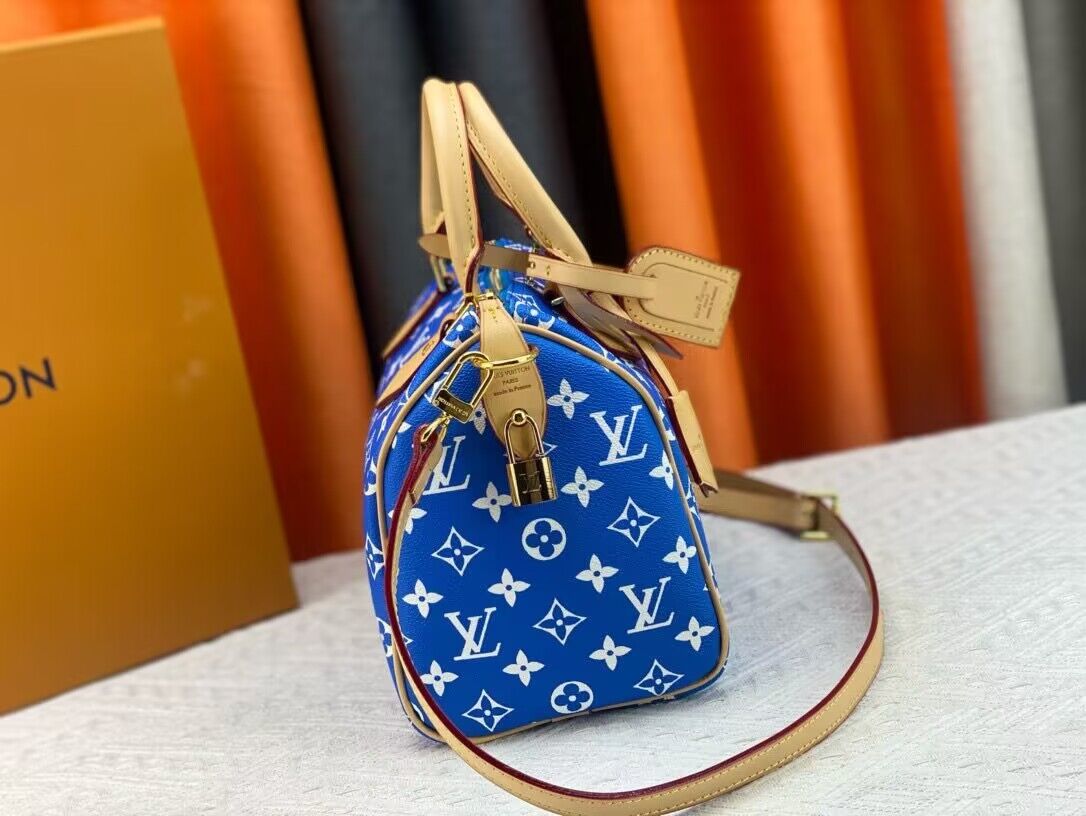 Louis Vuitton LV2024 Speedy 25 M24424 Blue Louis Vuitton LV2024 Speedy 25 M24424 Blue