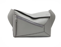 Loewe Small Classic Leather Puzzle Fanny Pack 02963 gray Loewe Small Classic Leather Puzzle Fanny Pack 02963 gray