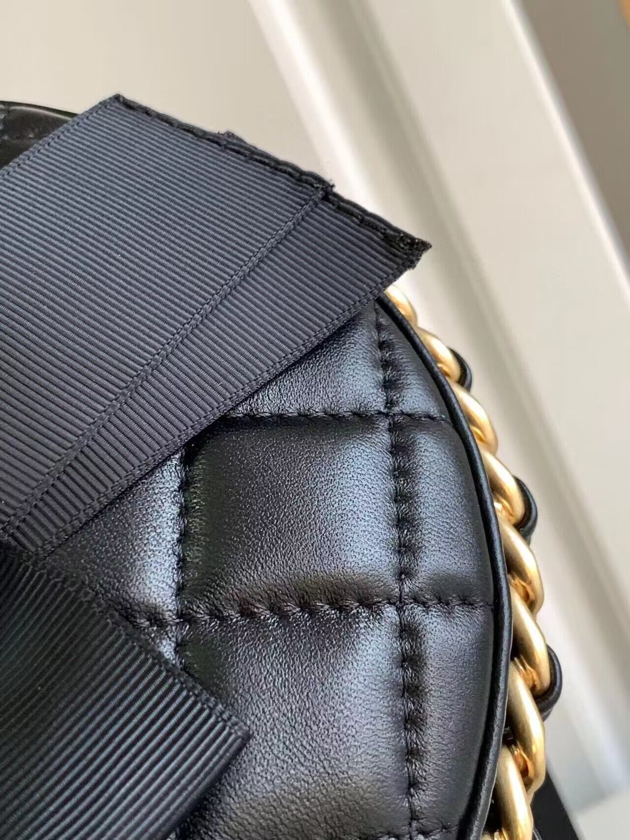 Chanel 23K Original leather Round Camellia Bag AP3584 Black Chanel 23K Original leather Round Camellia Bag AP3584 Black