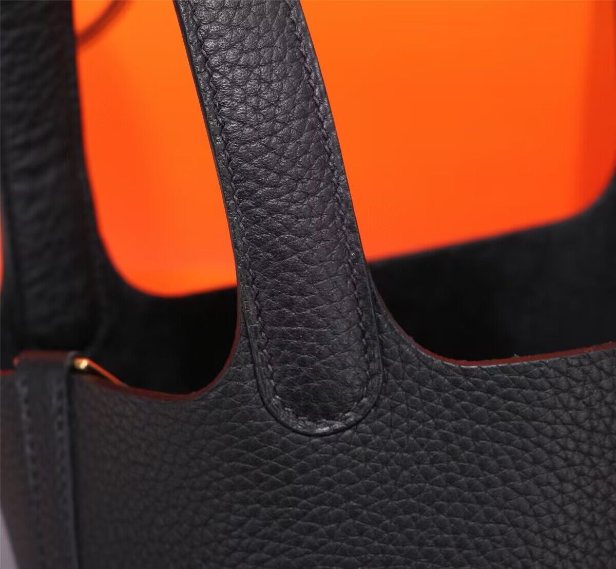 Hermes Picotin Lock Bags Original togo Leather PL3388 Black Gold-Tone Hermes Picotin Lock Bags Original togo Leather PL3388 Black Gold-Tone