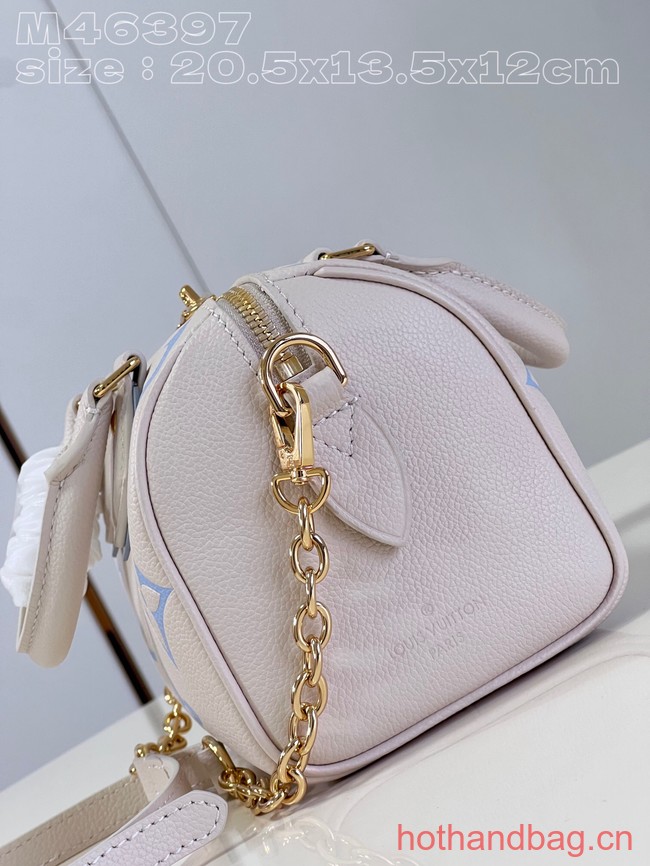 Louis Vuitton Speedy Bandouliere 20 M46397 Beige&Light blue