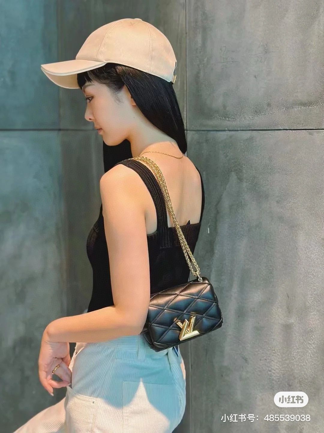 Louis Vuitton GO-14 MM Original Leather Bag M82752 Black Louis Vuitton GO-14 MM Original Leather Bag M82752 Black