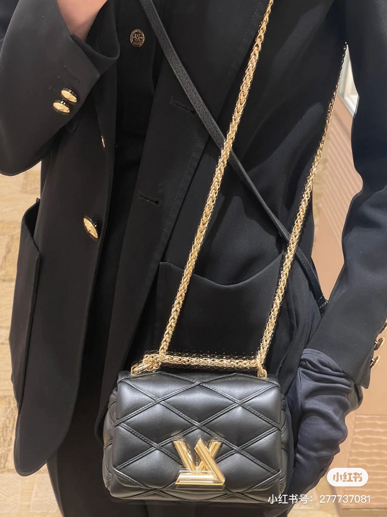 Louis Vuitton GO-14 MM Original Leather Bag M82752 Black Louis Vuitton GO-14 MM Original Leather Bag M82752 Black