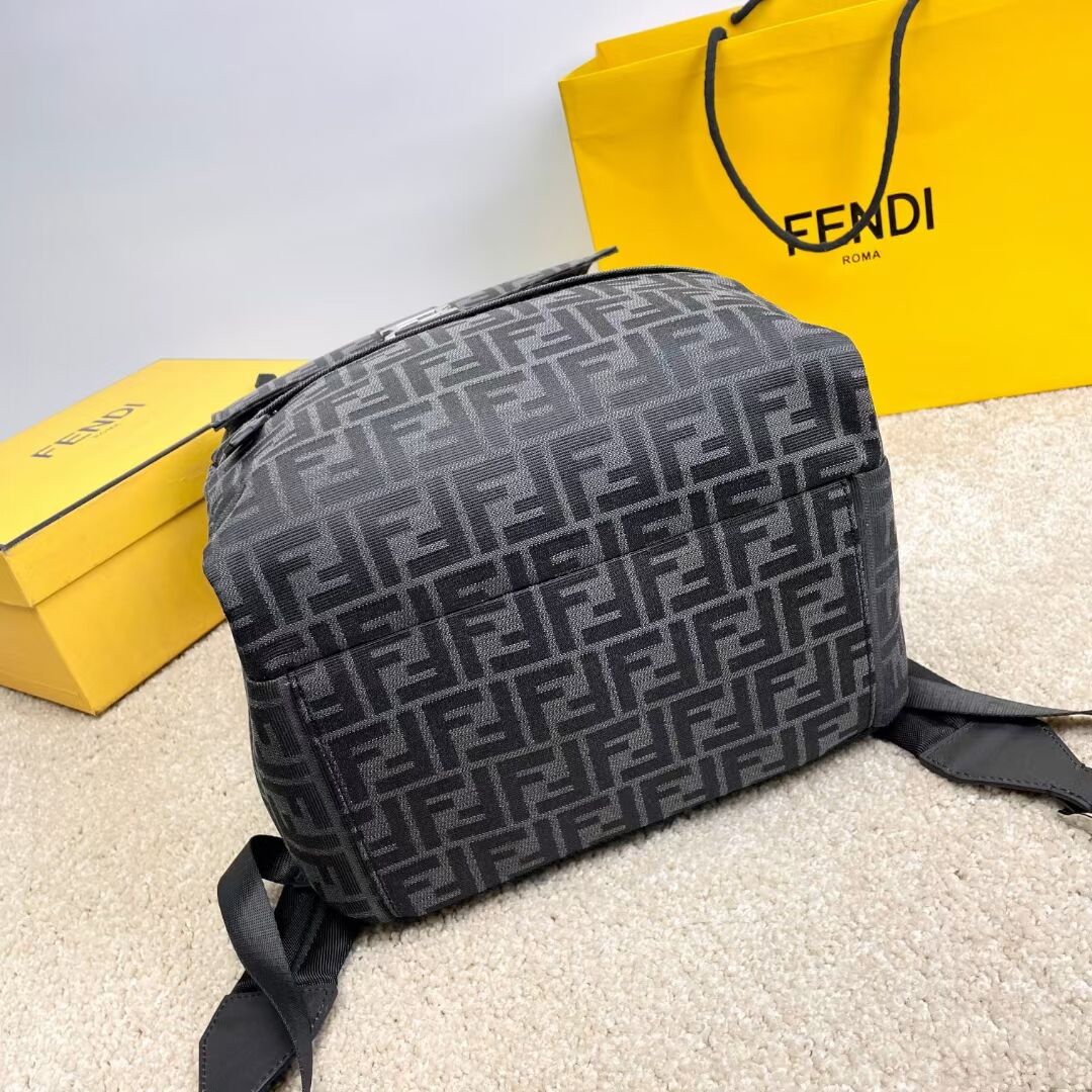 FF Jacquard Fendi Strike Medium fabric backpack F7602 BLACK FF Jacquard Fendi Strike Medium fabric backpack F7602 BLACK