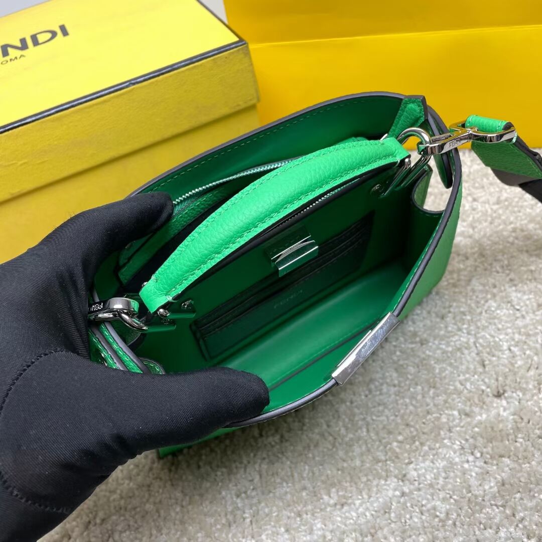 Fendi Peekaboo ISeeU XCross leather bag 7VA582A Tuscan green