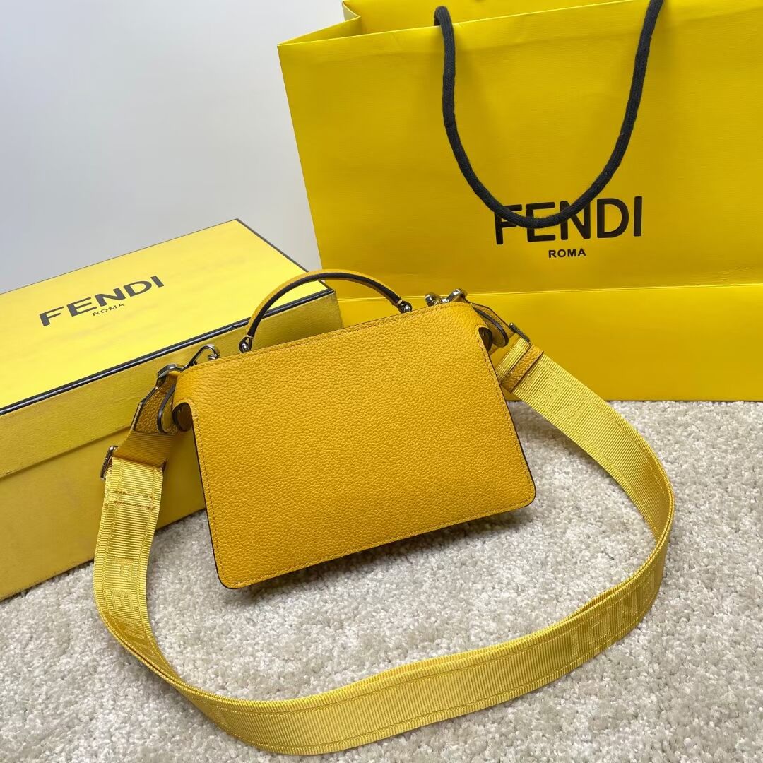 Fendi Peekaboo ISeeU XCross leather bag 7VA582A Yellow Fendi Peekaboo ISeeU XCross leather bag 7VA582A Yellow