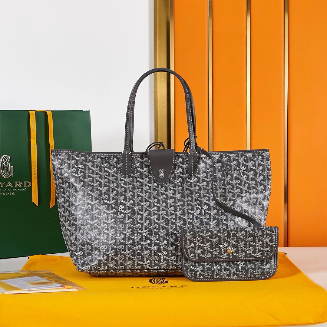 Goyard Y Doodling Calfskin Leather Tote Bag A36987 Grey Goyard Y Doodling Calfskin Leather Tote Bag A36987 Grey
