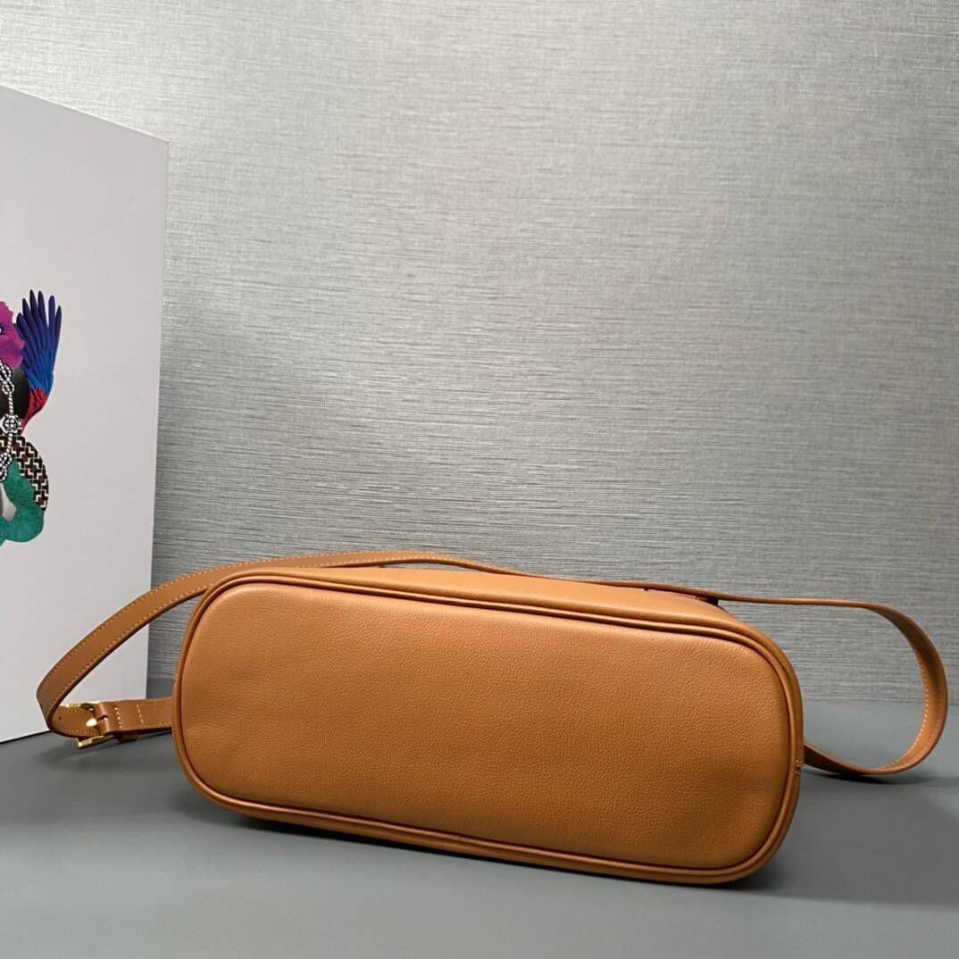 Prada Original Leather Double Top Handle Bag 1BA418 Brown Prada Original Leather Double Top Handle Bag 1BA418 Brown