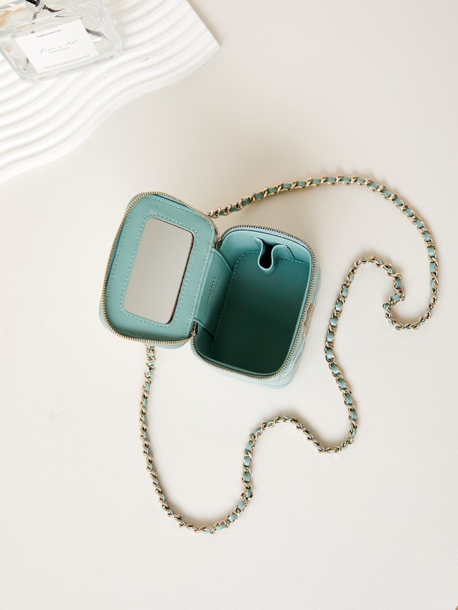 CHANEL NANO CLUTCH WITH CHAIN AS3965 BLUE