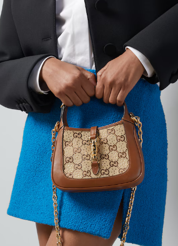 Gucci JACKIE 1961 CRYSTAL GG MINI SHOULDER BAG 675799 Brown Gucci JACKIE 1961 CRYSTAL GG MINI SHOULDER BAG 675799 Brown