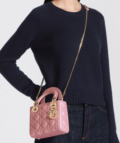 Mini Lady Dior Bag Cannage Lambskin M0505ONG Antique Pink Mini Lady Dior Bag Cannage Lambskin M0505ONG Antique Pink